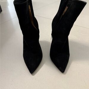 Jimmy Choo Black Suede Heeled Boots